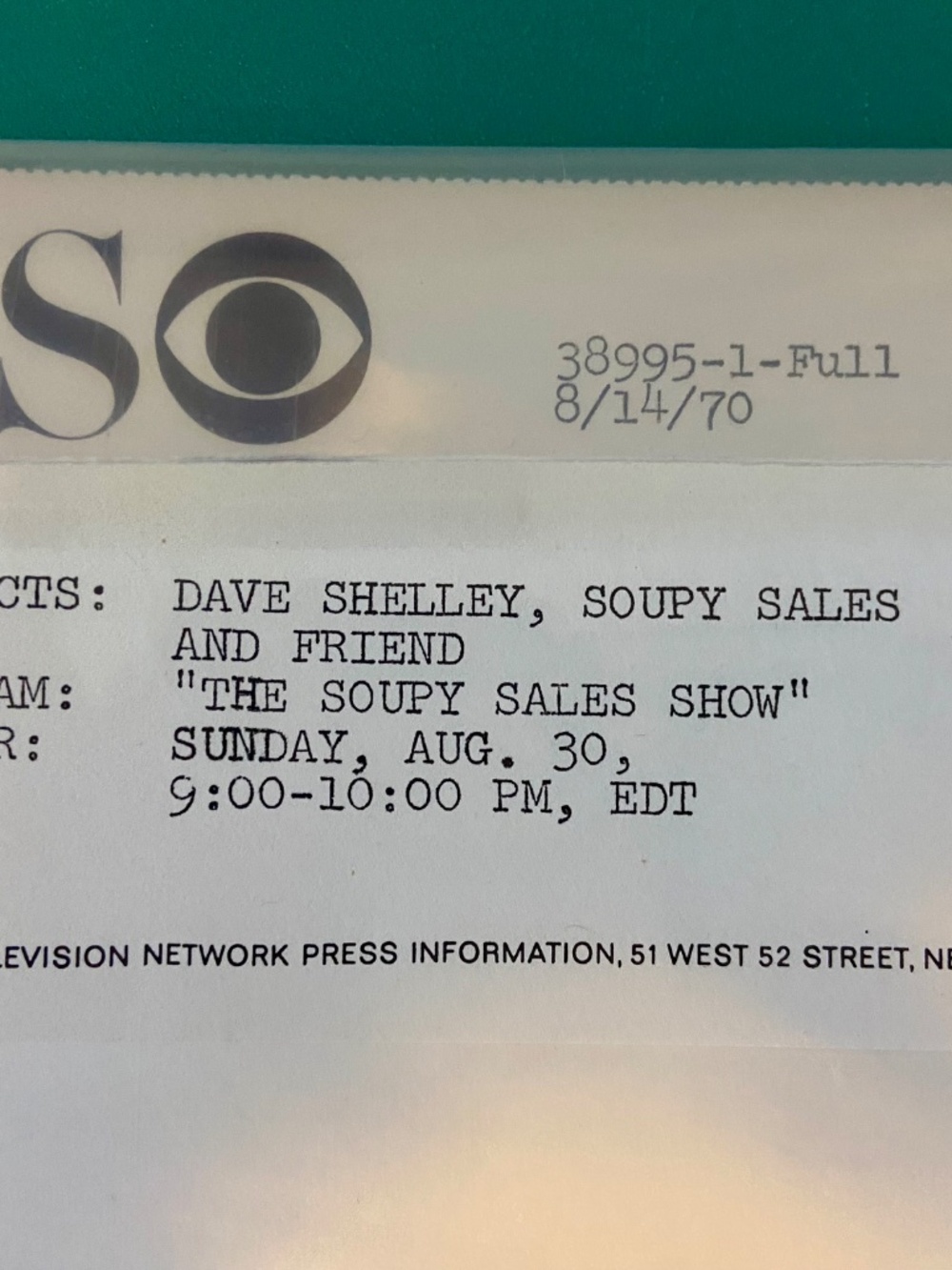 Soupy sales show autograph  CBS hand signed - Picture 4 of 12